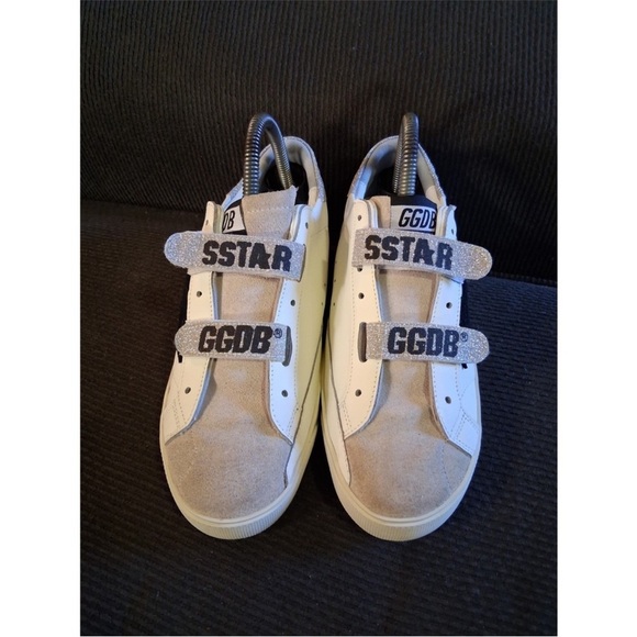Golden Goose Shoes - Golden Goose White and Tan Sneakers